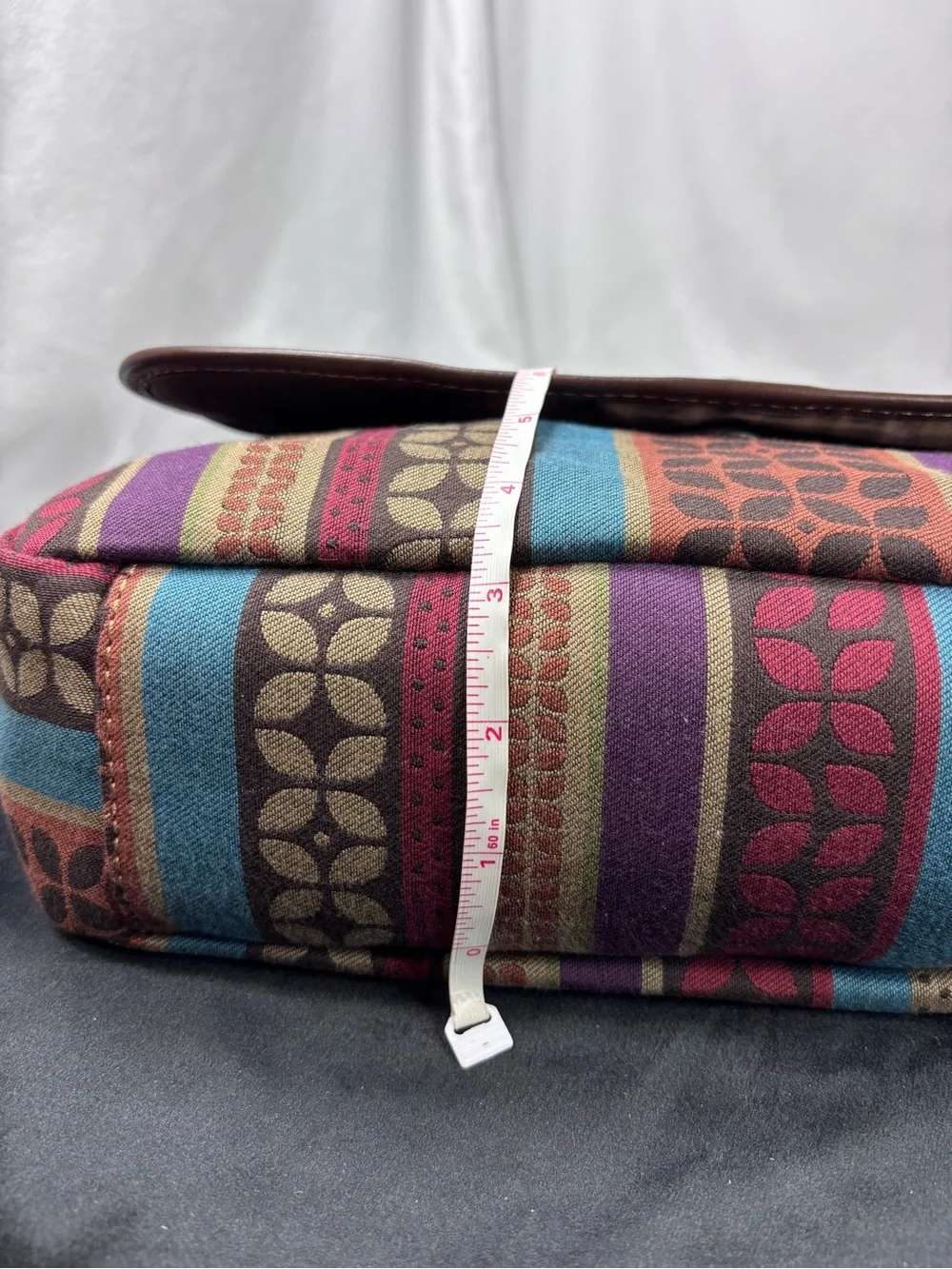 FOSSIL Vintage Y2K Multicolor Canvas Crossbody Messenger Bag Boho Festival